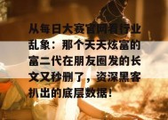 从每日大赛官网看行业乱象：那个天天炫富的富二代在朋友圈发的长文又秒删了，资深黑客扒出的底层数据！